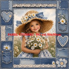 Látkový panel kolekce DREAMS DENIM LACE 631-145 Látkový panel kolekce DREAMS DENIM LACE 631-145