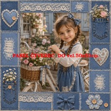 Látkový panel kolekce DREAMS DENIM LACE 631-148 Látkový panel kolekce DREAMS DENIM LACE 631-148