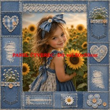 Látkový panel kolekce DREAMS DENIM LACE 631-150 Látkový panel kolekce DREAMS DENIM LACE 631-150