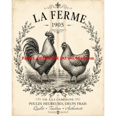 Látkový panel kolekce VINTAGE FARMA - LA FERME DU MATIN 632-22 Látkový panel kolekce VINTAGE FARMA - LA FERME DU MATIN 632-22