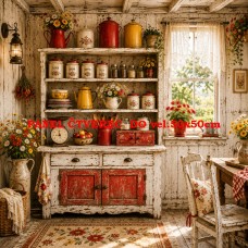 Látkový panel kolekce RUSTIC WHITE COTTAGE 635-53 Látkový panel kolekce RUSTIC WHITE COTTAGE 635-53
