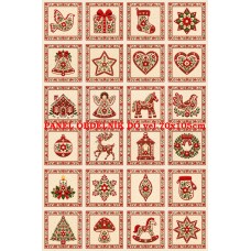 Látkový panel sada kolekce VÁNOCE - na adventní kalendář, pexeso, ozdoby atd. 640-1155 / zrcadlově na ozdoby k 1154 Látkový panel sada kolekce VÁNOCE - na adventní kalendář, pexeso, ozdoby atd. 640-1155 / zrcadlově na ozdoby k 1154