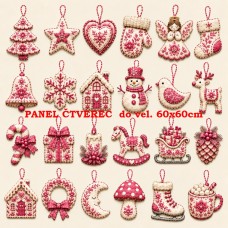 Látkový panel sada kolekce VÁNOCE 640-1239 Látkový panel sada kolekce VÁNOCE 640-1239