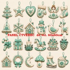 Látkový panel sada kolekce VÁNOCE 640-1243 Látkový panel sada kolekce VÁNOCE 640-1243