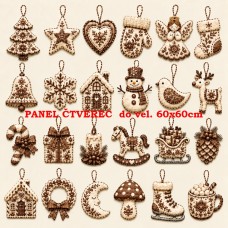 Látkový panel sada kolekce VÁNOCE 640-1247 Látkový panel sada kolekce VÁNOCE 640-1247