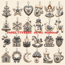 Látkový panel sada kolekce VÁNOCE 640-1251 Látkový panel sada kolekce VÁNOCE 640-1251