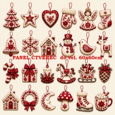 Látkový panel sada kolekce VÁNOCE 640-1253 Látkový panel sada kolekce VÁNOCE 640-1253