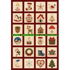 Látkový panel sada kolekce VÁNOCE - na adventní kalendář, pexeso, ozdoby atd. 640-130 Látkový panel sada kolekce VÁNOCE - na adventní kalendář, pexeso, ozdoby atd. 640-130