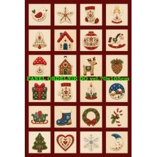 Látkový panel sada kolekce VÁNOCE - na adventní kalendář, pexeso, ozdoby atd. 640-132 / zrcadlově na ozdoby k 130 Látkový panel sada kolekce VÁNOCE - na adventní kalendář, pexeso, ozdoby atd. 640-132 / zrcadlově na ozdoby k 130