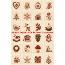 Látkový panel sada kolekce VÁNOCE - na adventní kalendář, pexeso, ozdoby atd. 640-1353 Látkový panel sada kolekce VÁNOCE - na adventní kalendář, pexeso, ozdoby atd. 640-1353