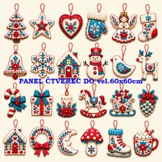 Látkový panel sada kolekce VÁNOCE 640-1448 Látkový panel sada kolekce VÁNOCE 640-1448
