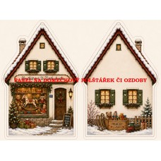 Panel na VÁNOČNÍ DOMEČKOVÝ POLŠTÁŘEK / OZDOBY 641-11 Panel na VÁNOČNÍ DOMEČKOVÝ POLŠTÁŘEK / OZDOBY 641-11