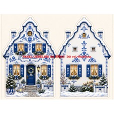Panel na VÁNOČNÍ DOMEČKOVÝ POLŠTÁŘEK / OZDOBY 641-171 Panel na VÁNOČNÍ DOMEČKOVÝ POLŠTÁŘEK / OZDOBY 641-171