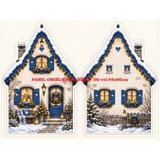 Panel na VÁNOČNÍ DOMEČKOVÝ POLŠTÁŘEK / OZDOBY 641-175 Panel na VÁNOČNÍ DOMEČKOVÝ POLŠTÁŘEK / OZDOBY 641-175
