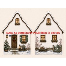 Panel na VÁNOČNÍ DOMEČKOVÝ POLŠTÁŘEK / OZDOBY 641-25 Panel na VÁNOČNÍ DOMEČKOVÝ POLŠTÁŘEK / OZDOBY 641-25