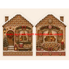 Panel na VÁNOČNÍ DOMEČKOVÝ POLŠTÁŘEK / OZDOBY 641-65 Panel na VÁNOČNÍ DOMEČKOVÝ POLŠTÁŘEK / OZDOBY 641-65