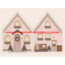 Panel na VÁNOČNÍ DOMEČKOVÝ POLŠTÁŘEK / OZDOBY 641-69 Panel na VÁNOČNÍ DOMEČKOVÝ POLŠTÁŘEK / OZDOBY 641-69