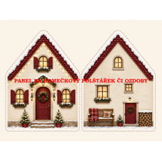 Panel na VÁNOČNÍ DOMEČKOVÝ POLŠTÁŘEK / OZDOBY 641-71 Panel na VÁNOČNÍ DOMEČKOVÝ POLŠTÁŘEK / OZDOBY 641-71