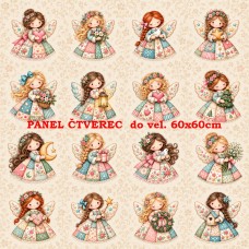 Látkový panel sada kolekce ANDĚLKY 645-11 Látkový panel sada kolekce ANDĚLKY 645-11