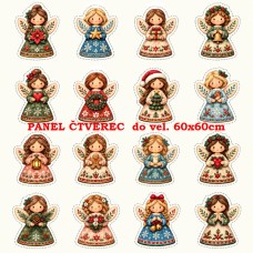 Látkový panel sada kolekce ANDĚLKY 645-7 Látkový panel sada kolekce ANDĚLKY 645-7
