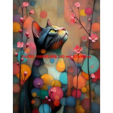 Látkový panel kolekce COLORFUL - KOČIČÍ SNY 590-149