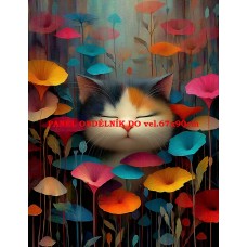 Látkový panel kolekce COLORFUL - KOČIČÍ SNY 590-151