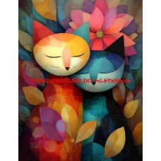 Látkový panel kolekce COLORFUL - KOČIČÍ SNY 590-153