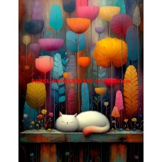 Látkový panel kolekce COLORFUL - KOČIČÍ SNY 590-156