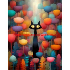 Látkový panel kolekce COLORFUL - KOČIČÍ SNY 590-161