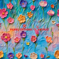 Látkový panel  či metráž kolekce COLORFUL - KVĚTINY  590-275