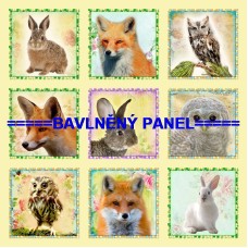 BAVLNĚNÁ LÁTKA - panel 35x35 cm  FNP424