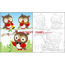 BAVLNĚNÁ LÁTKA - panel 18x30 cm  FLP715