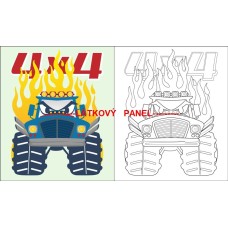 BAVLNĚNÁ LÁTKA - panel 18x30 cm  FLP717
