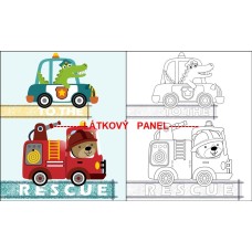 BAVLNĚNÁ LÁTKA - panel 18x30 cm  FLP718