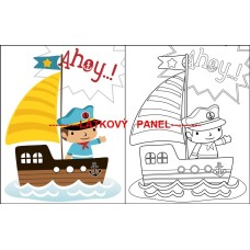 BAVLNĚNÁ LÁTKA - panel 19x30 cm  FLP721