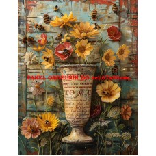 BAVLNĚNÝ PANEL  8x10 cm  -   kve414