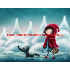Látkový panel  kolekce POHÁDKOVÉ ELENKY - ČERVENÁ KARKULKA  196-11