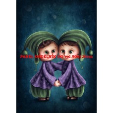 Látkový panel  kolekce ZNAMENÍ - BLÍŽENCI  196-131