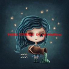 Látkový panel kolekce ZNAMENÍ - VODNÁŘ 196-184