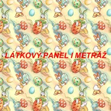 Látkový panel  či metráž kolekce POHÁDKOVÁ VELIKONOČNÍ 285-108