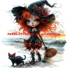 bavlněný panel 10x10 cm - skladem hol57