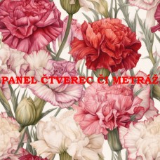 Látkový panel  či metráž kolekce KVĚTINY  300-101