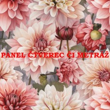 Látkový panel  či metráž kolekce KVĚTINY  300-102