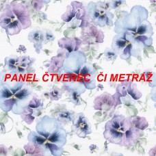 Látkový panel  či metráž kolekce KVĚTINY  300-196