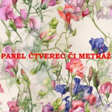 Látkový panel  či metráž kolekce KVĚTINY  300-31