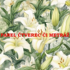 Látkový panel  či metráž kolekce KVĚTINY  300-33