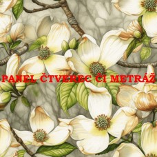 Látkový panel  či metráž kolekce KVĚTINY  300-47