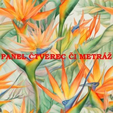 Látkový panel  či metráž kolekce KVĚTINY  300-48