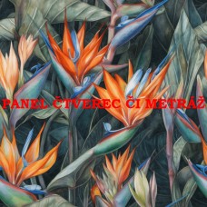 Látkový panel  či metráž kolekce KVĚTINY  300-51