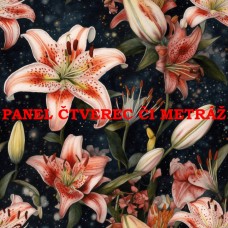 Látkový panel  či metráž kolekce KVĚTINY  300-52